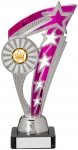 8" SILVER PINK TROPHY