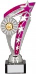 8.5" SILVER PINK TROPHY