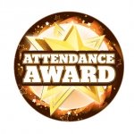 ATTENDANCE AWARD 1"VINYL CENTRE