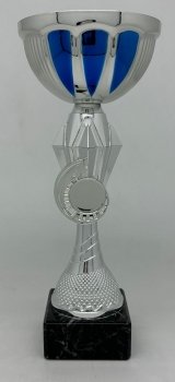 9.5Inch SILVER/BLUE TROPHY