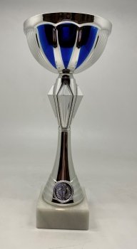 14Inch SILVER/BLUE TROPHY