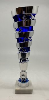 11.5Inch SILVER/BLUE TROPHY