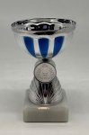 4" SILVER/BLUE TROPHY