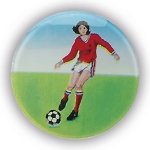 FOOTBALL FEMALE 1"DOMED CENTRE