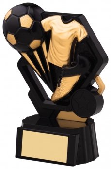 6inch GOLD AND BLACK THUNDER FOOTBALL TROPHY