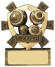 3 1/8InchLAWN BOWLS MINI SHIELD AWARD