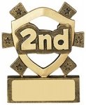 3 1/8"2ND MINI SHIELD AWARD