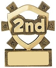 3 1/8inch2ND MINI SHIELD AWARD