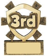 3 1/8inch3RD MINI SHIELD AWARD