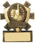 3 1/8"WELL DONE MINI SHIELD AWARD