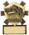 3 1/8"MATHS MINI SHIELD AWARD