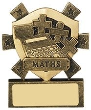 3 1/8inchMATHS MINI SHIELD AWARD