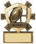 3 1/8"RUGBY MINI SHIELD AWARD