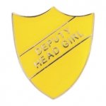 YELLOW DEPUTY HEAD GIRL ENAMEL